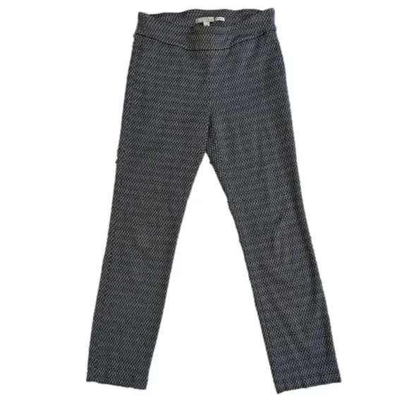 Dana Buchman Knit Tummy Control Pull On Ankle Dress Pants Geo Cubes Size S - Picture 2 of 12